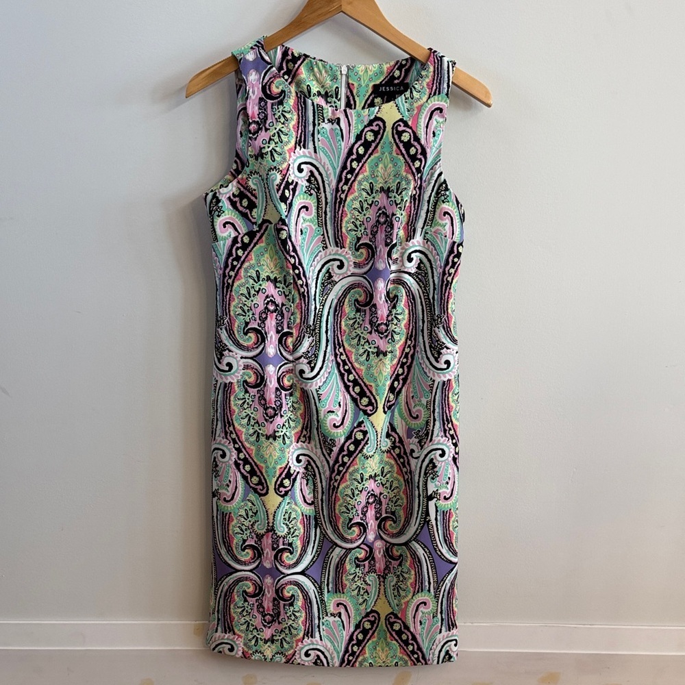 Jessica Colorful Paisley Midi Dress